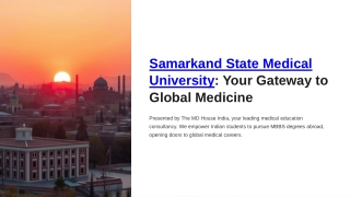 Everything You Need to Know About Samarkand State Medical University