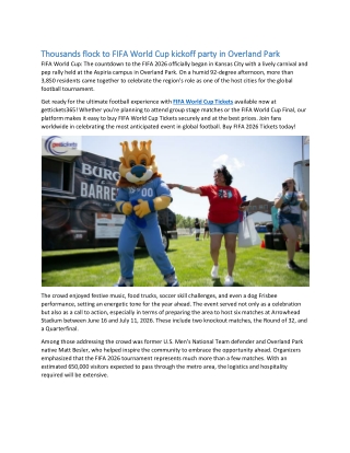 Thousands flock to FIFA World Cup kickoff party in Overland Park