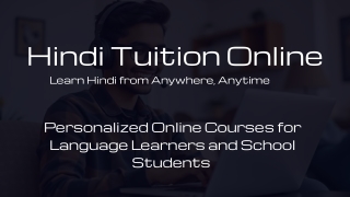 Hindi tution online