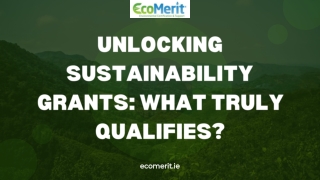 Unlocking Sustainability Grants: What Truly Qualifies?