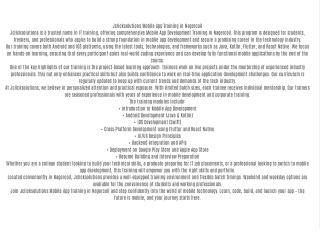 Mobile App Training in Nagercoil