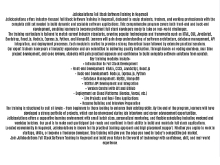 Full Stack Software Training in Nagercoil