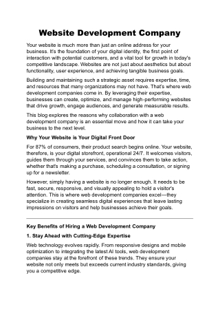 Website Development Company