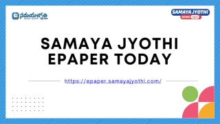 tsamaya jyothi epaper today