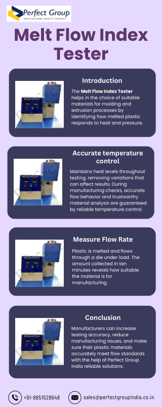 Melt Flow Index Tester