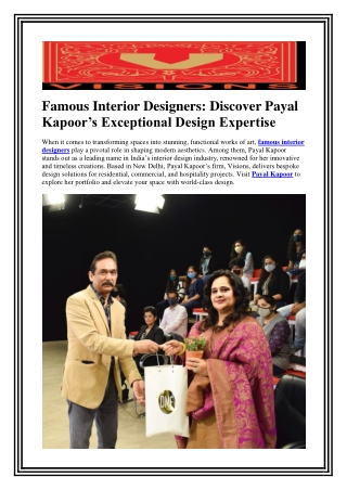 Famous Interior Designers