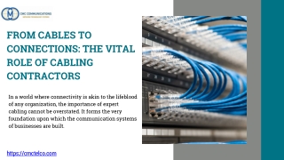 From Cables to Connections: The Vital Role of Cabling Contractors
