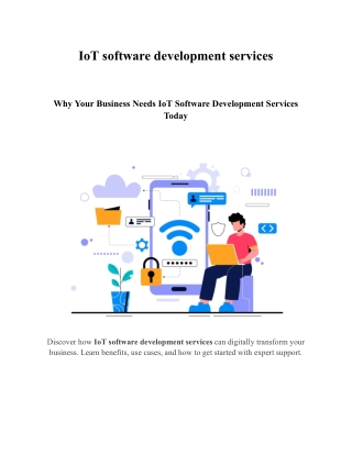Why Your Business Needs IoT Software Development Services Today