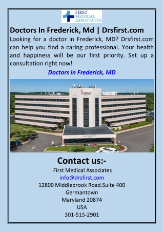 Doctors In Frederick, Md Drsfirst.com
