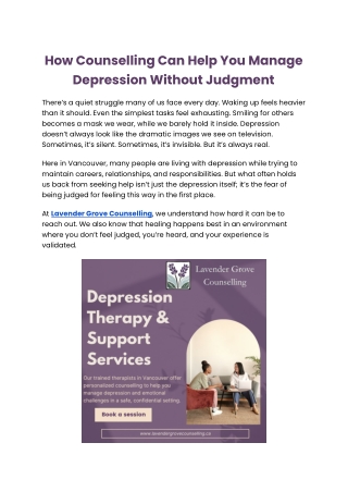 How Counselling Helps You Manage Depression Without Feeling Judged.docx