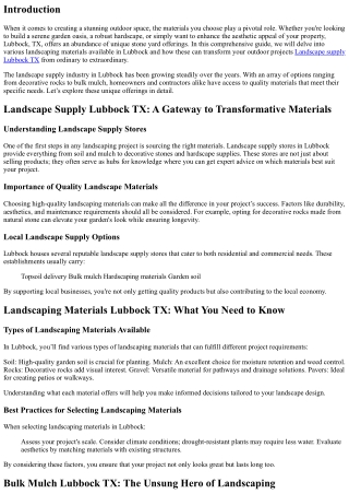 Explore Unique Stone Yard Offerings in Lubbock, TX for Your Next Project