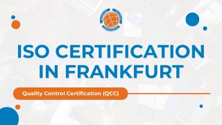 ISO Certification in Frankfurt