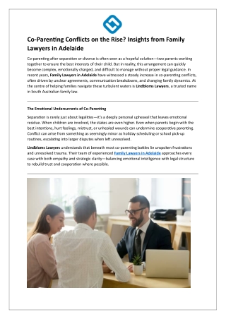 Co-Parenting Conflicts on the Rise - Insights from Family Lawyers in Adelaide