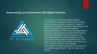 Empowering Local Businesses with Digital Solutions