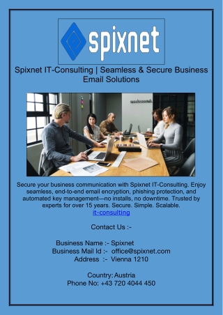 Spixnet IT-Consulting | Seamless & Secure Business Email Solutions