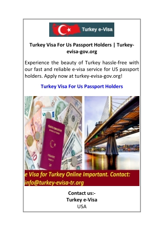 Turkey Visa For Us Passport Holders Turkey-evisa-gov.org