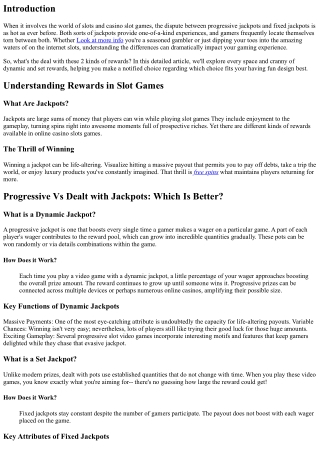 Progressive Vs Fixed Jackpots: Which Is Better?