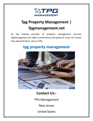 Tpg Property Management