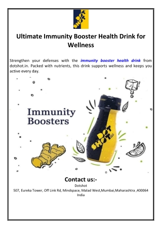 Ultimate Immunity Booster Health Drink for Wellness