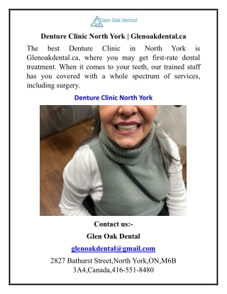 Denture Clinic North York Glenoakdental.ca