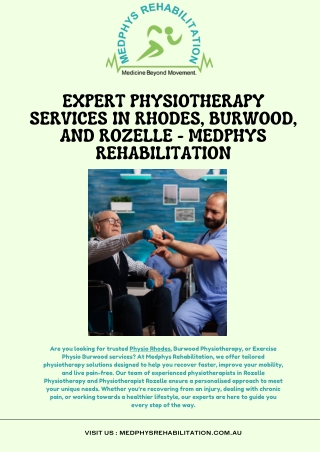 Trusted Physio Rhodes & Burwood Physiotherapy | Medphys Rehabilitation