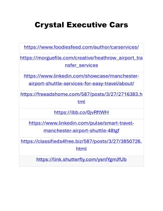 Airport Transfers Made Easy by Crystal Executive Cars