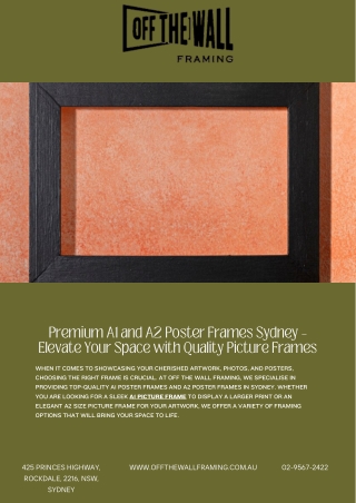 Premium A1 & A2 Poster Frames Sydney – Quality A1 Size & A2 Size Picture Frames