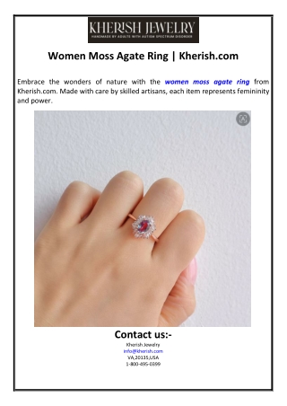 Women Moss Agate Ring | Kherish.com