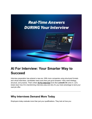 AI For Interview_ Your Smarter Way to Succeed
