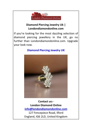 Diamond Piercing Jewelry Uk Londondiamondonline.com