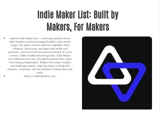 Indie Maker List