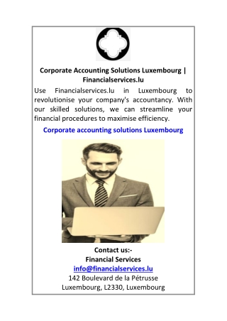 Corporate Accounting Solutions Luxembourg Financialservices.lu
