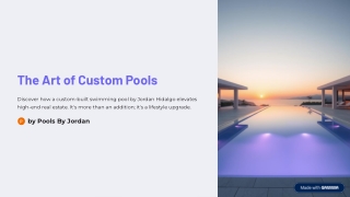 Jordan Hidalgo: Why Every Luxury Home Needs a Custom-Built Pool
