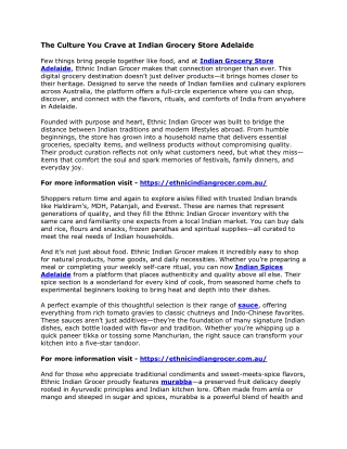 The Culture You Crave at Indian Grocery Store Adelaide