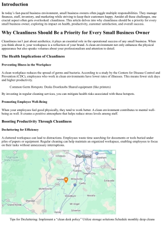 Why Cleanliness Should Be a Priority for Every Small Business Owner