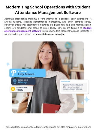 Modernizing School Operations with Student Attendance Management Software
