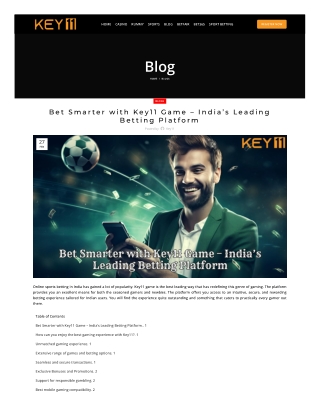 Bet Smarter with Key11 Game – India’s Leading Betting Platform