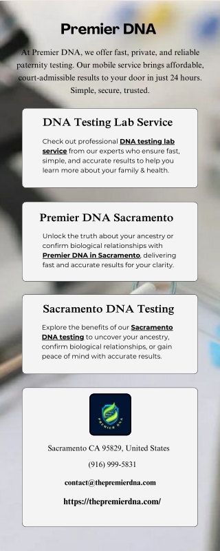 DNA Testing Lab Service
