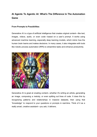 AI Agents To Agentic AI_ What’s The Difference In The Automation Game