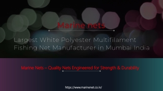 Largest White Polyester Multifilament Fishing Net Manufacturer in Mumbai India