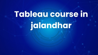 Tableau course in jalandhar