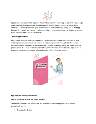 Egg Donation Procedure | Best Egg Donor