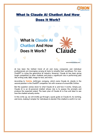 What is Claude AI Chatbot and How Does It Work?