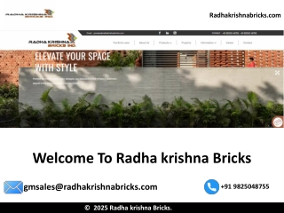 Brick Manufacturer in Hyderabad | Radhakrishna Bricks