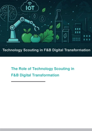 Role of Technology Scouting in F&B Digital Transformation