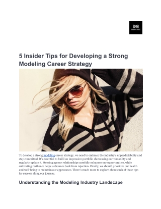 5 Insider Tips for Developing a Strong Modeling Career Strategy-Mapsstudio.nyc