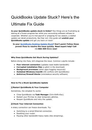 QuickBooks Desktop 2024 Update Error | Latest Solutions to Fix