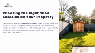 Choosing the Right Shed Location on Your Property