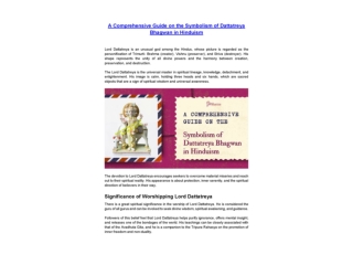 A Comprehensive Guide on the Symbolism of Dattatreya Bhagwan in Hinduism