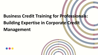Business Credit Training for Professionals Building Expertise in Corporate Credit Management